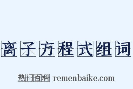离子方程式组词是什么意思的图片